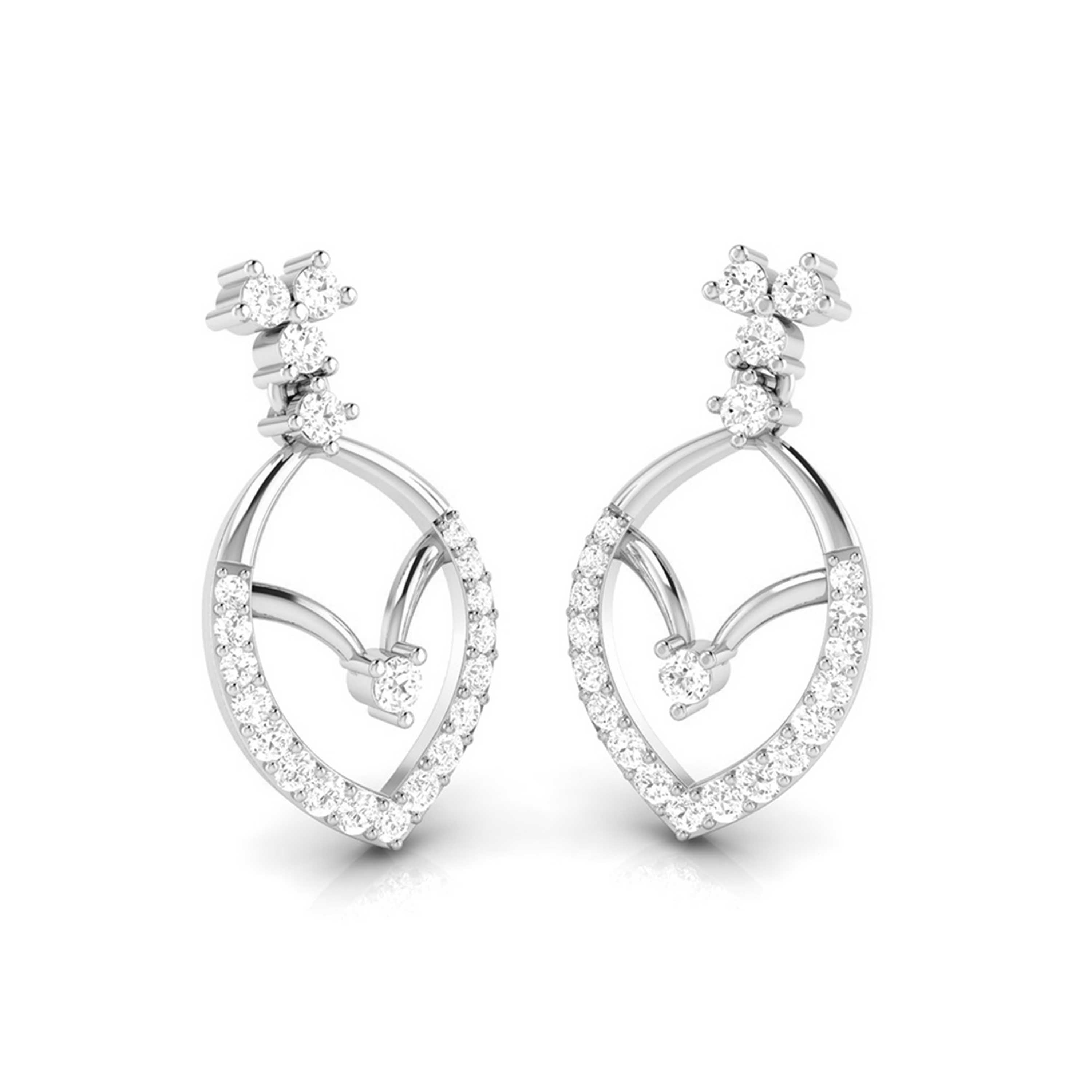 jewelove beautiful platinum earrings with diamonds for women jl pt e n 37 30678016786584